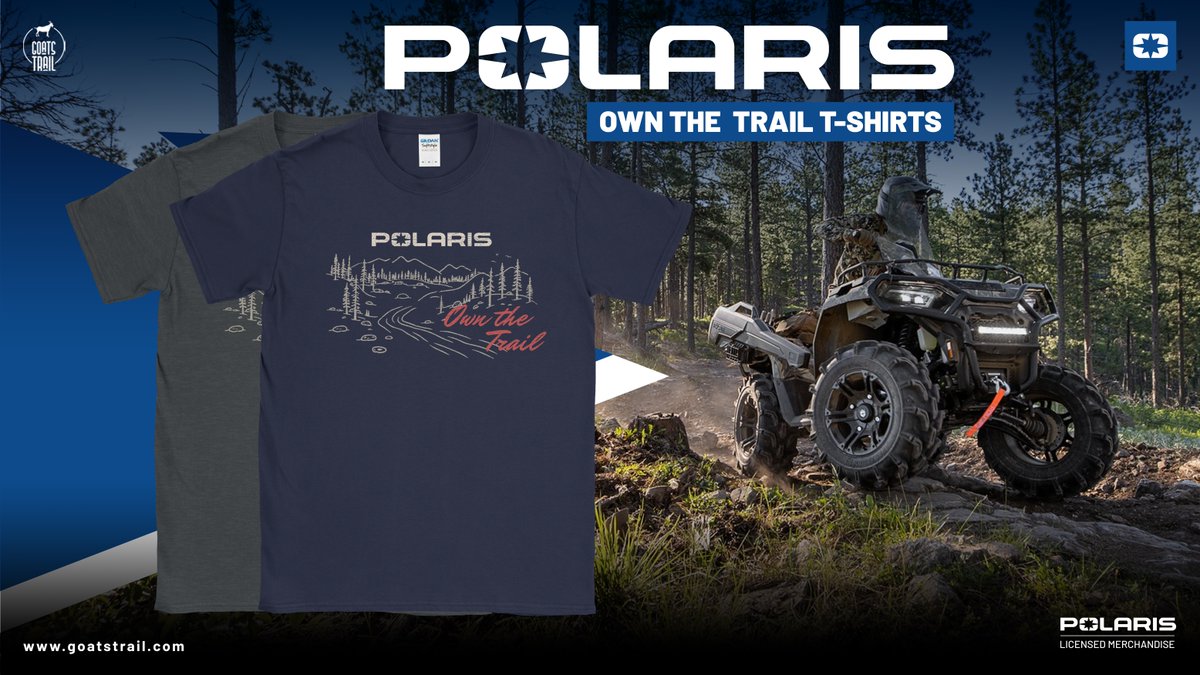 GoatsTrailCo's tweet image. Trail-tested. Rider-approved. 💪

The Polaris® Off Road T-shirt is built for mud, miles &amp;amp; memories.
Soft, durable &amp;amp; 100% trail-ready. 🏔️🔥

👉 goatstrail.com/products/polar…

#PolarisOffRoad #OffRoadLife #TrailReady #AdventureAwaits #4x4Nation #RidePolaris #OffRoadGear #PolarisStyle