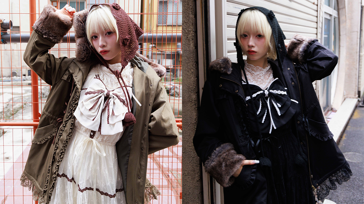 NUDE:IM ロングコート FEMME アートプリント