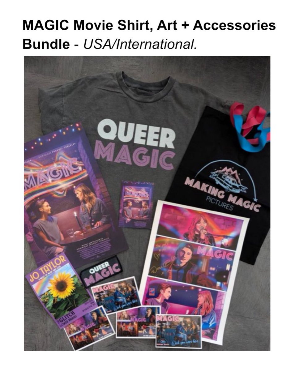 Our MAGIC fundraiser got a lot more magical 🌈🪄You’ll now have an opportunity to win a personalized video from Dom P-C as well as some MAGIC swag. Tickets go live today at 10am ET! <a href="/BoyeahLeah/">Leah Boyea 🐒 (They/Them)</a> <a href="/WayHaughtElf/">Jasper - If lost, return to Kat Barrell</a> <a href="/AlexandraRipka/">Alex🕊️</a> <a href="/KaticsEarper/">Alex ✌ #WelcomeHomeWynonna</a> #Earpers