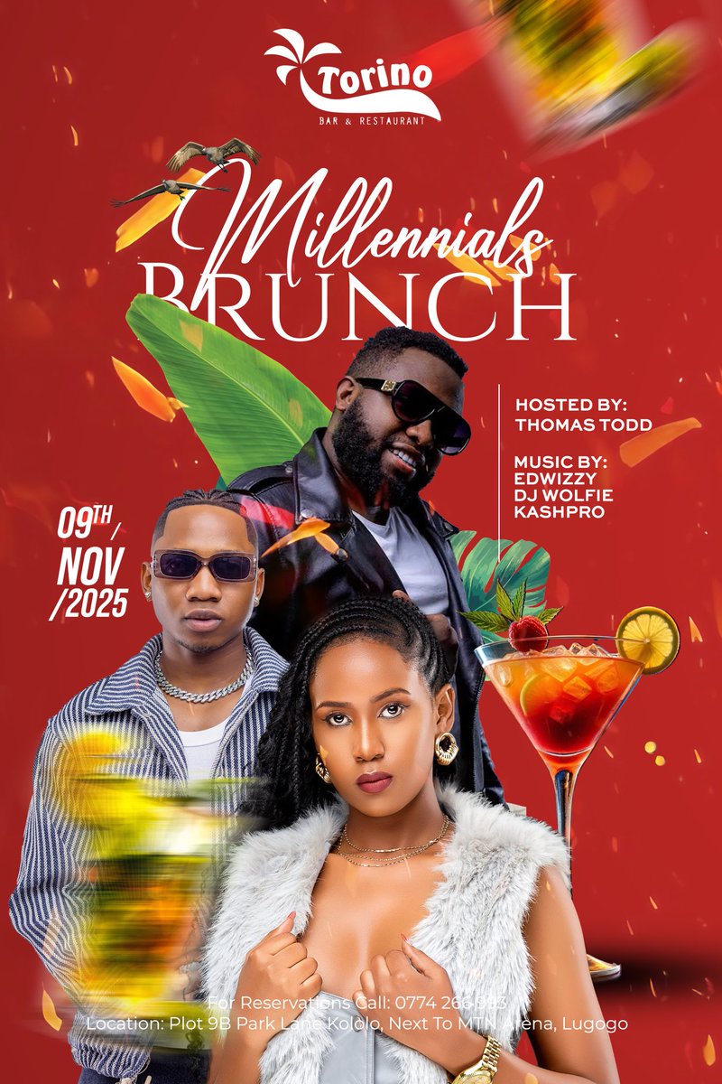 Next Sunday like this. We will be at <a href="/TorinoKampala/">Torino Bar & Restaurant</a> enjoying the Good food and Millenials vibes. 

You should book now if you want to find your table ready for you.
#MillennialsBrunch