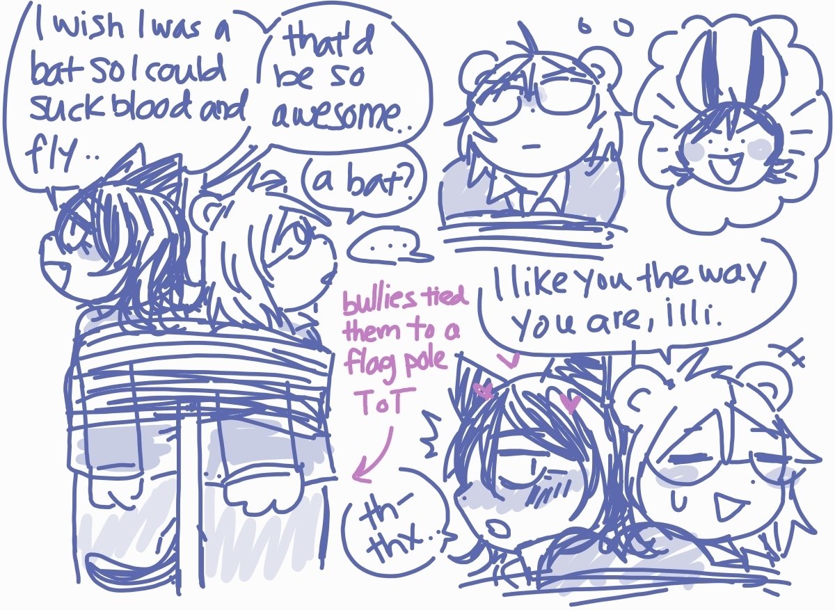 Finally some #illitrick 🐻🐱 they got shoved into the same locker one day and that's how they met 🥹