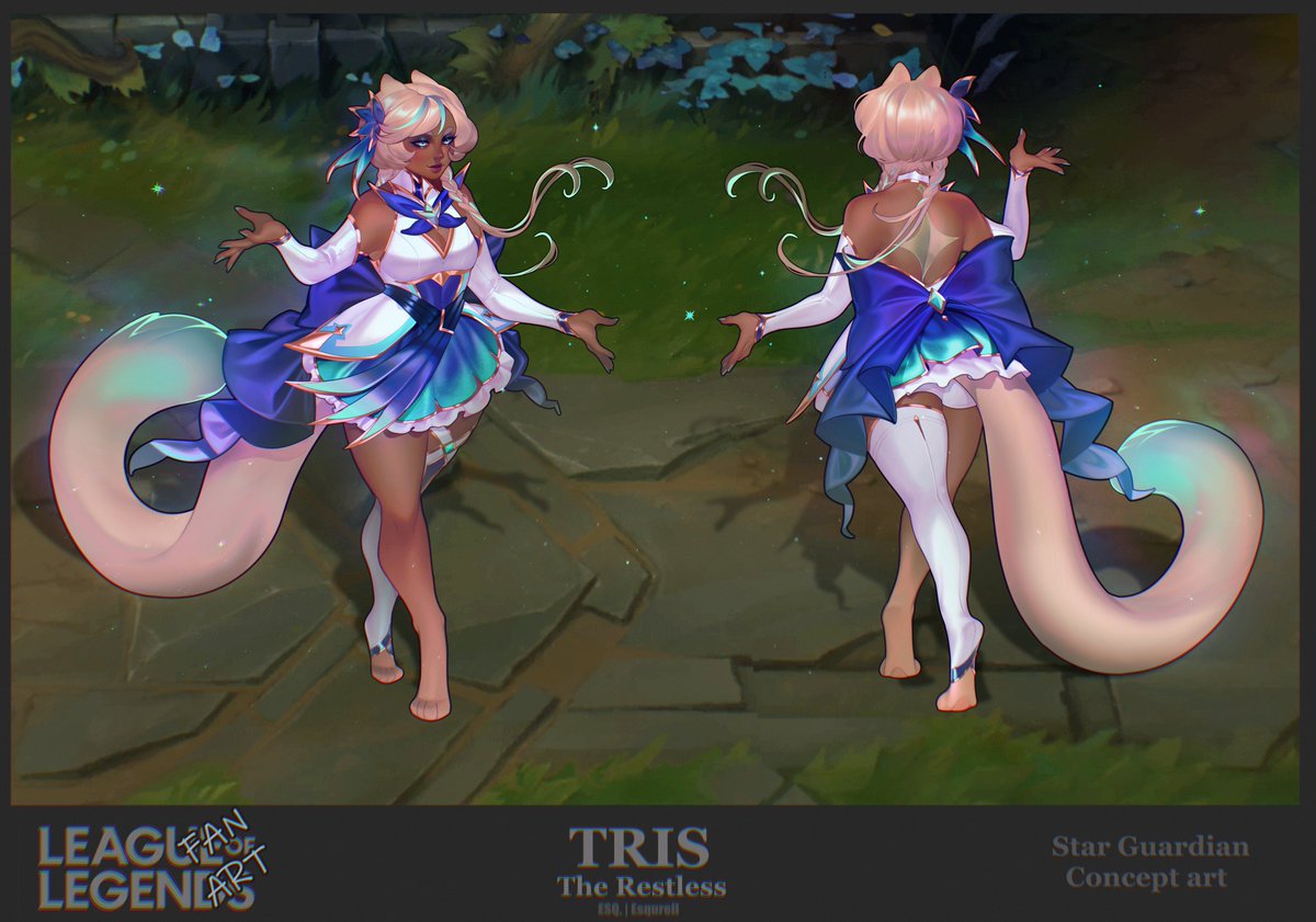 I keep trying to practice with this kind of things 
This time it`s in-game view for Star Guardian Tris skin ✨