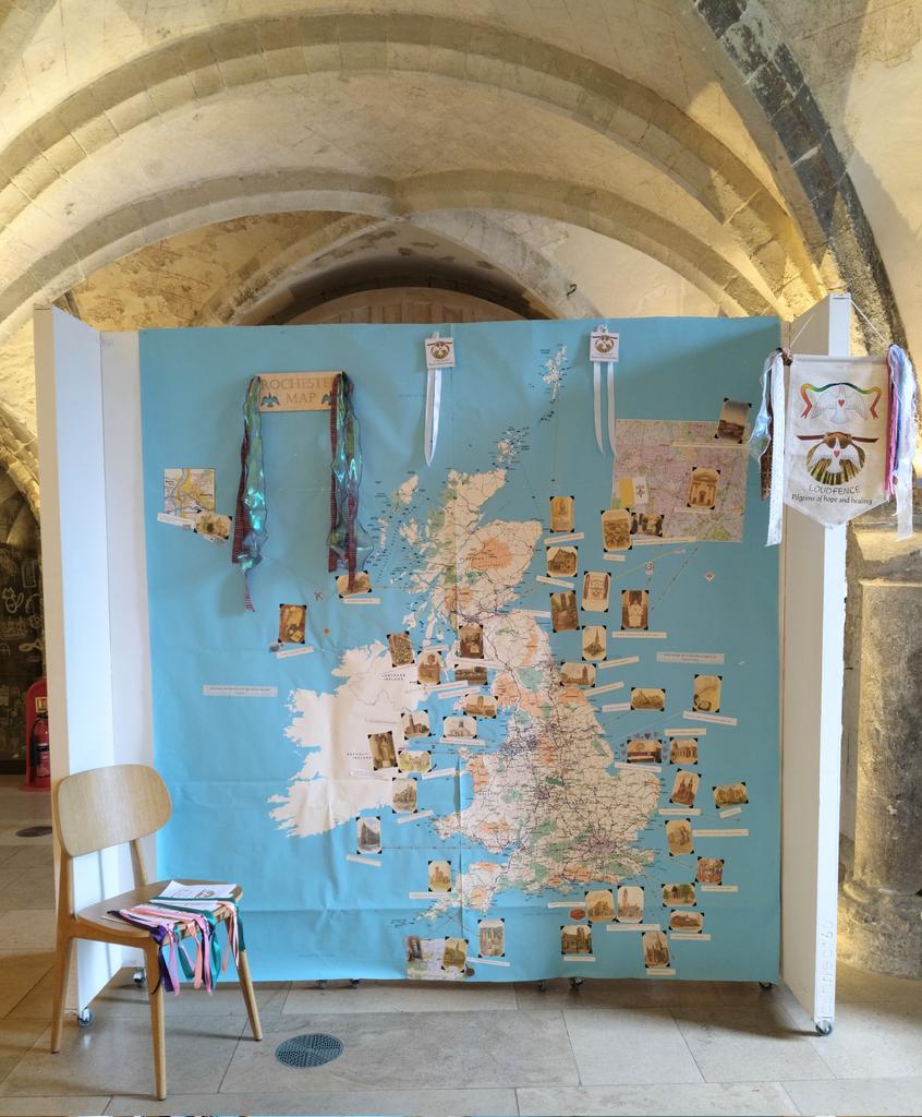 We are very honoured Rochester Cathedral commissioned the Rochester LOUDfence Map which charts the growth of the LOUDfence. We couldn't imagine back in 2021 the journey we would go on. <a href="/BDevlin1/">Brian Devlin</a> <a href="/BirgitteUna/">Sr Miriam McNulty</a> <a href="/disillusioned66/">Anne Davies</a> <a href="/RochesterCathed/">Rochester Cathedral</a> <a href="/revgjg/">Canon Gordon Giles</a> 
LOUDfence - pilgrims of hope