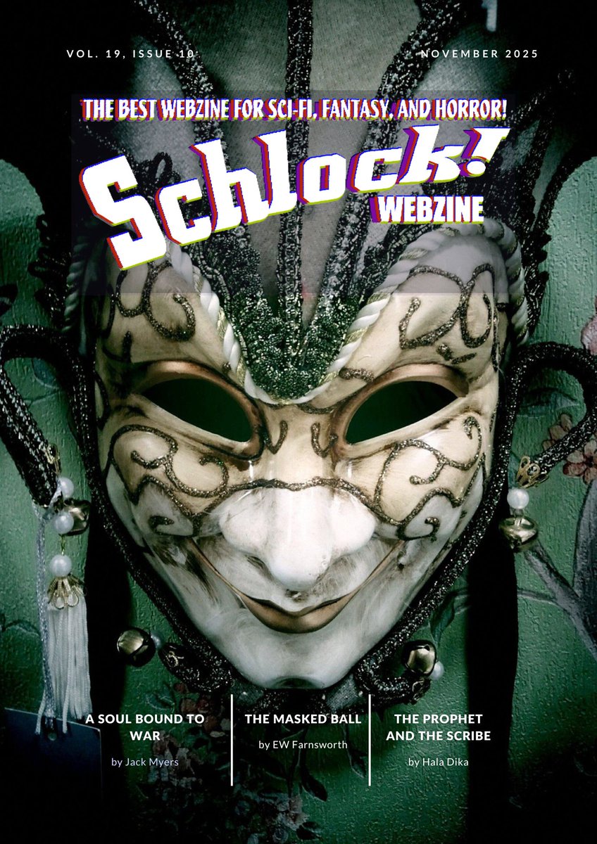 I have a new swords and sorcery story in the current issue of Schlock! Webzine. Here is a link to read this tale for free on their own website. davidandrewriley.blogspot.com/2025/11/my-swo… #darkfantasy #fantasy #swordsandsorcery #heroicfantasy