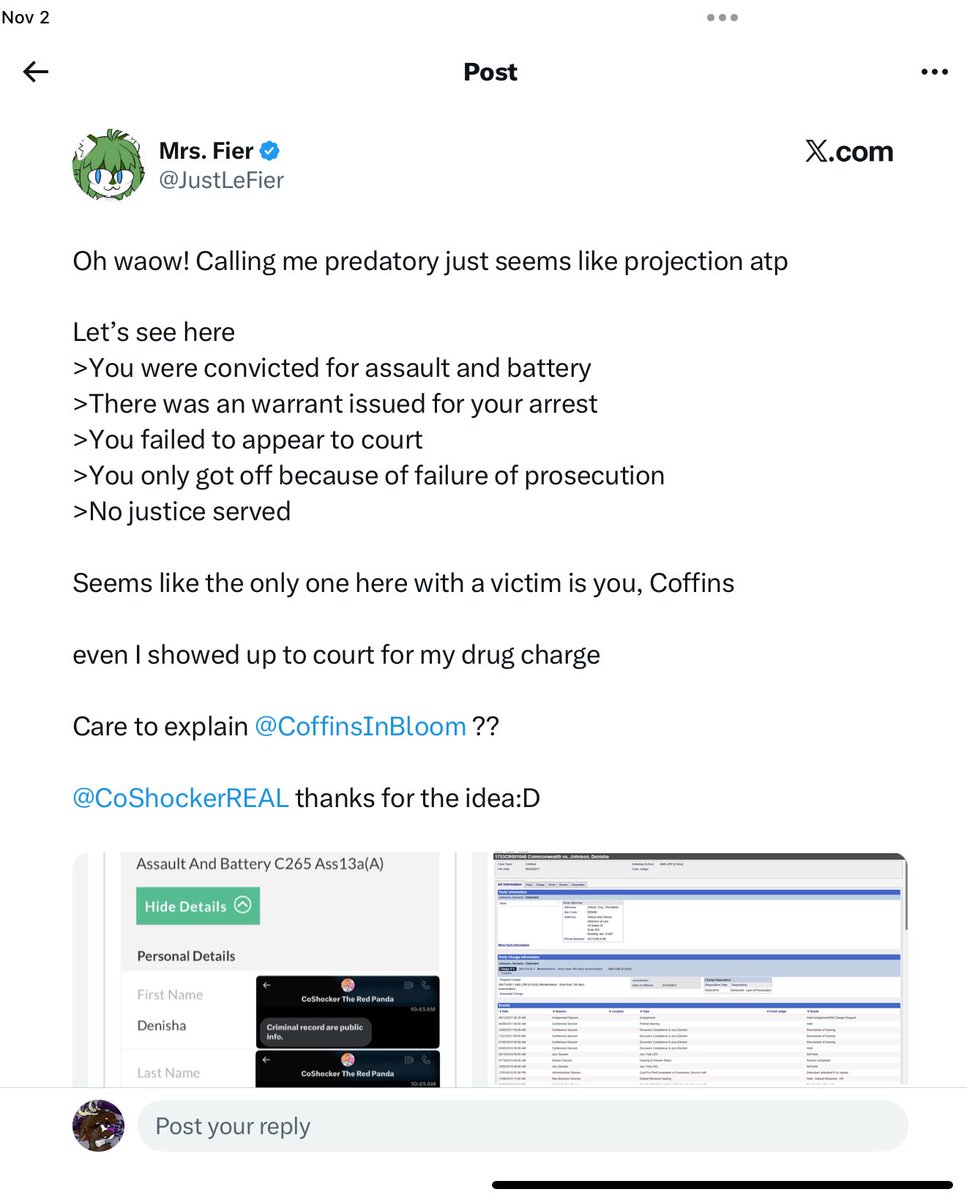 If this person was smart enough they’d realise that those charges were not only thrown out but dismissed. It says so in the second image. Seriously moronic to straight up lie, remove all context, and still get proven wrong.