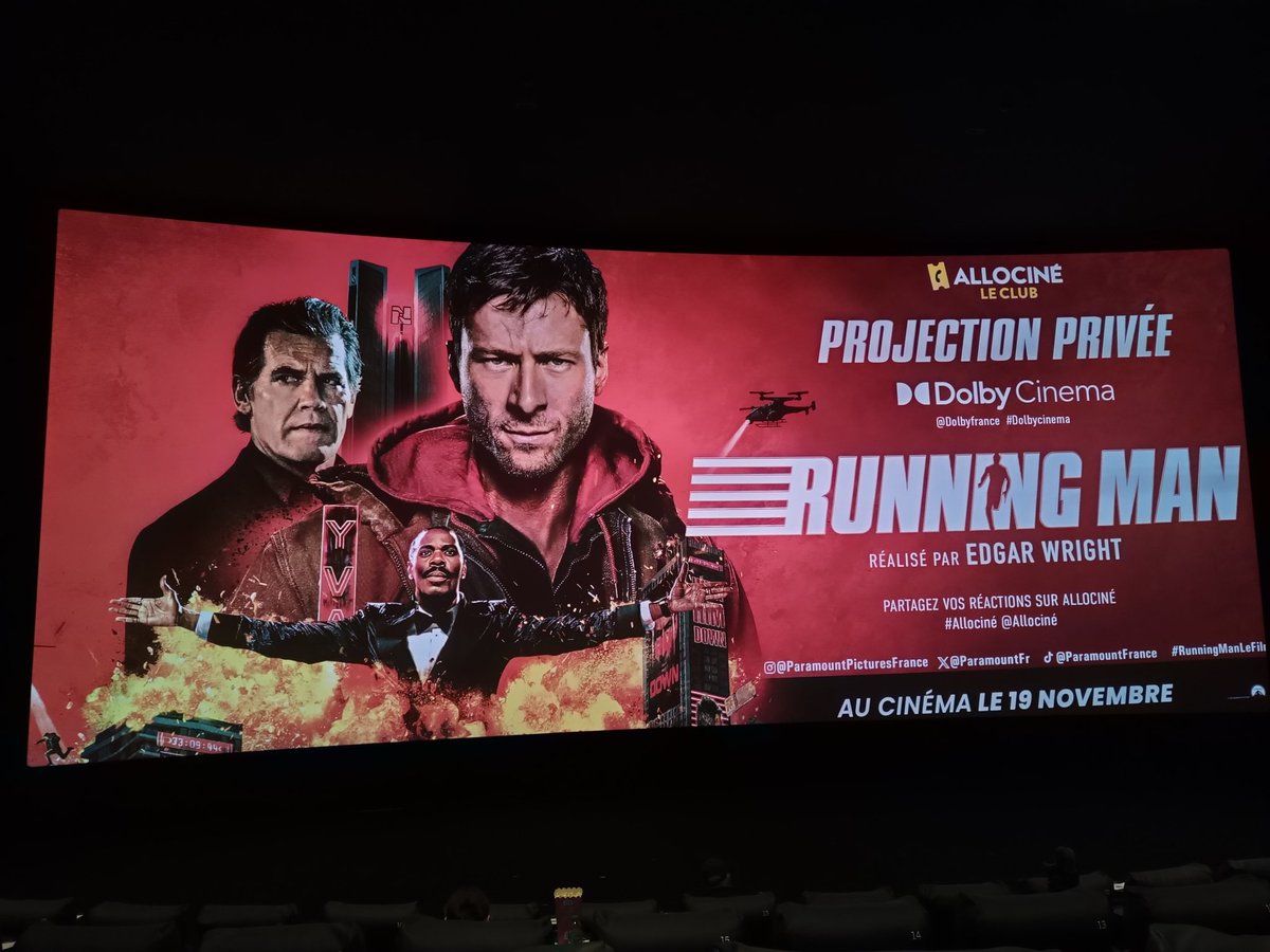 Action : Avant-première Paris  #RunningManLeFilm de <a href="/edgarwright/">edgarwright</a> @stephenking <a href="/mulderville/">Mulderville</a> <a href="/allocine/">AlloCiné</a> <a href="/paramountfr/">Paramount Pictures France</a>