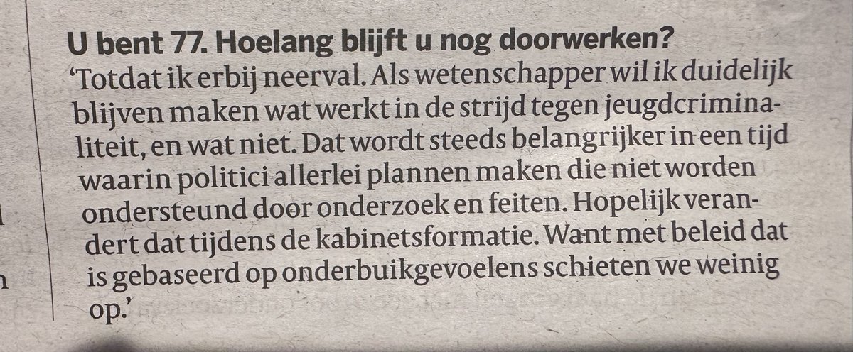 SKEadvocaat's tweet photo. Hear hear! #jeugd #criminaliteit #onderbuik #wetenschap #IdoWeijers #SKE ⁦via @volkskrant⁩ https://t.co/splifGiWDT