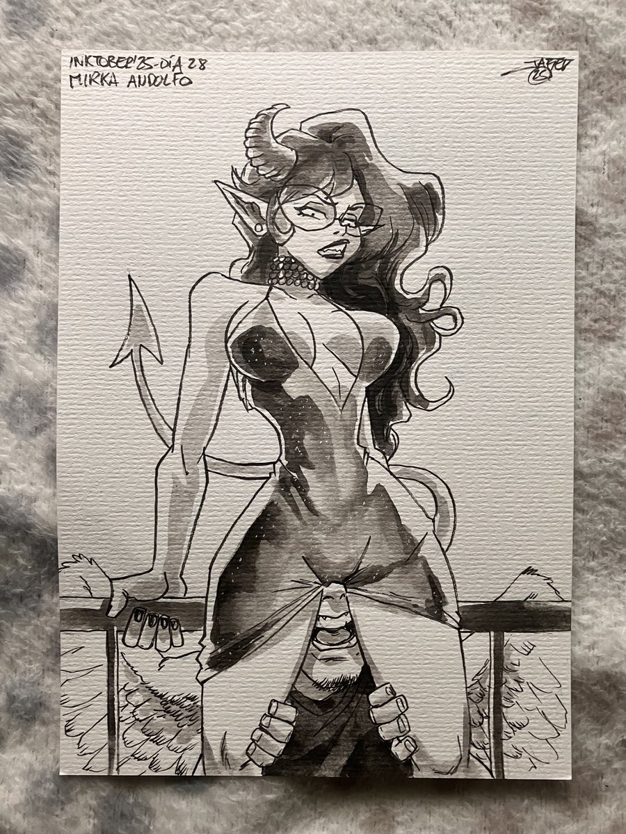 #Inktober2025: autores que me formaron como dibujante.
La descubrí por Harley Quinn, me quedé por Paprika. <a href="/Mirkand/">Mirka Andolfo Fumettis</a> la pondría entre el top de artistas de cómic actuales con un estilo muy influenciado por el manga y los videojuegos, pero totalmente único y reconocible.