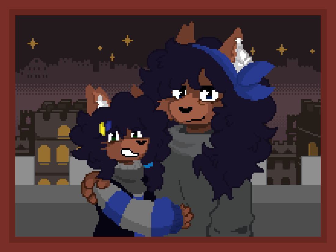 A photo of Patches and their Mama Crystal
Comm by <a href="/RennGote/">Eldronity CØMMS OPEN</a>
#Undertaleyellow #oc #ocart