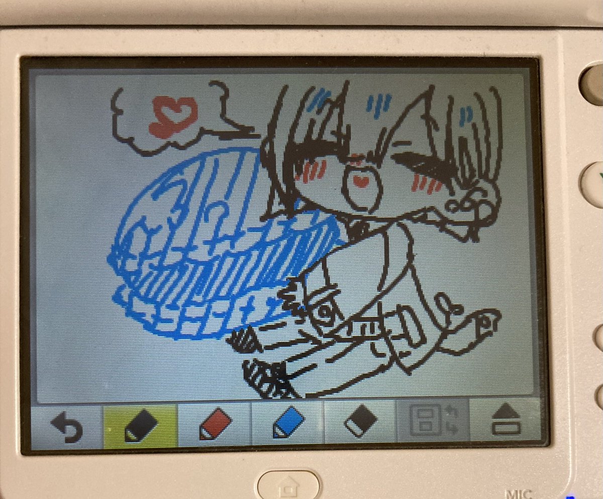 3DSで描いた！！！
カクカクしてる感じが味あってかなり
良かった！
#シロ展示館