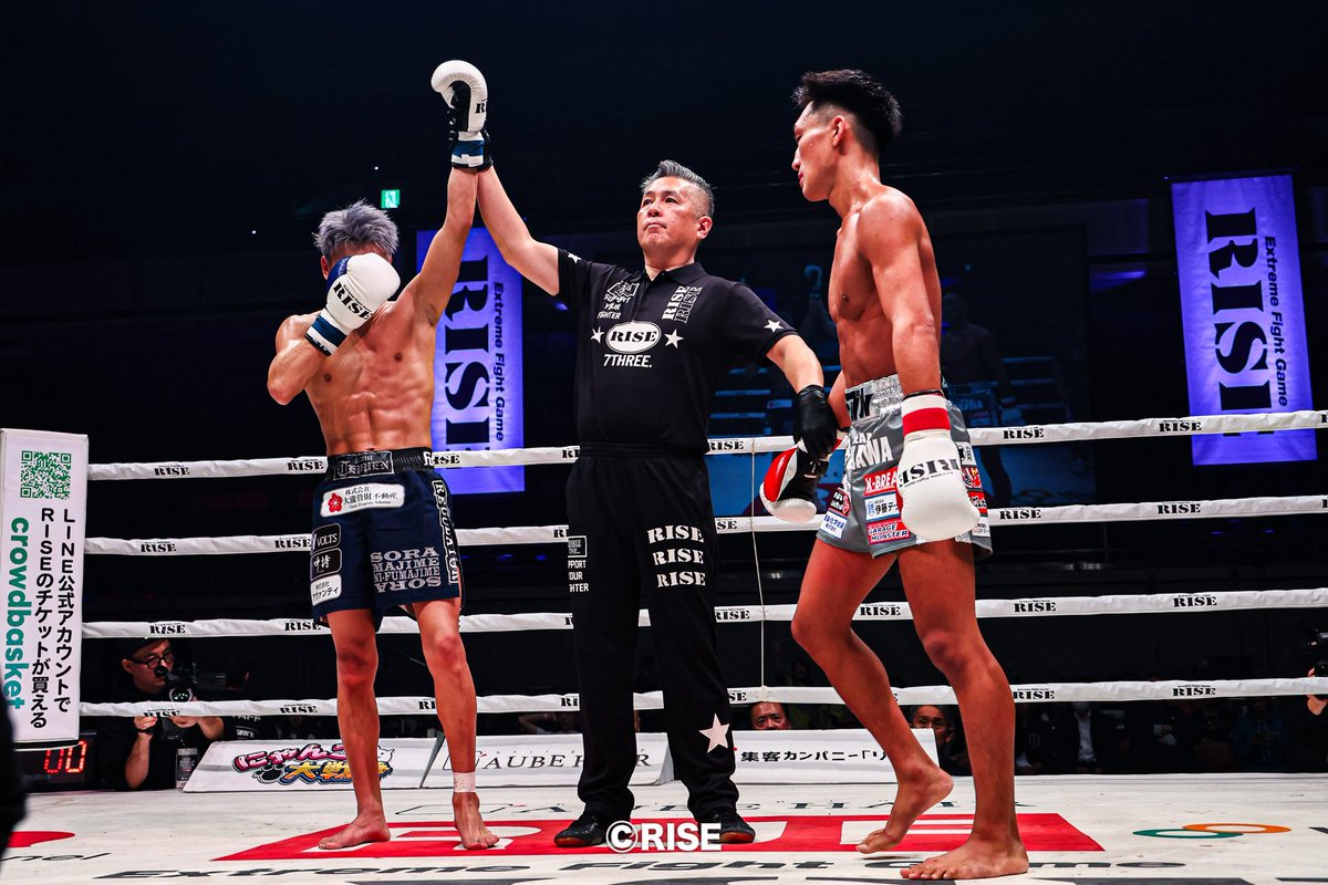 Riku_Kazushima's tweet image. 判定負けでした。

応援してくれた皆さんの期待に応えできずすみません。

敗者に口無しです。
#RISE_WS