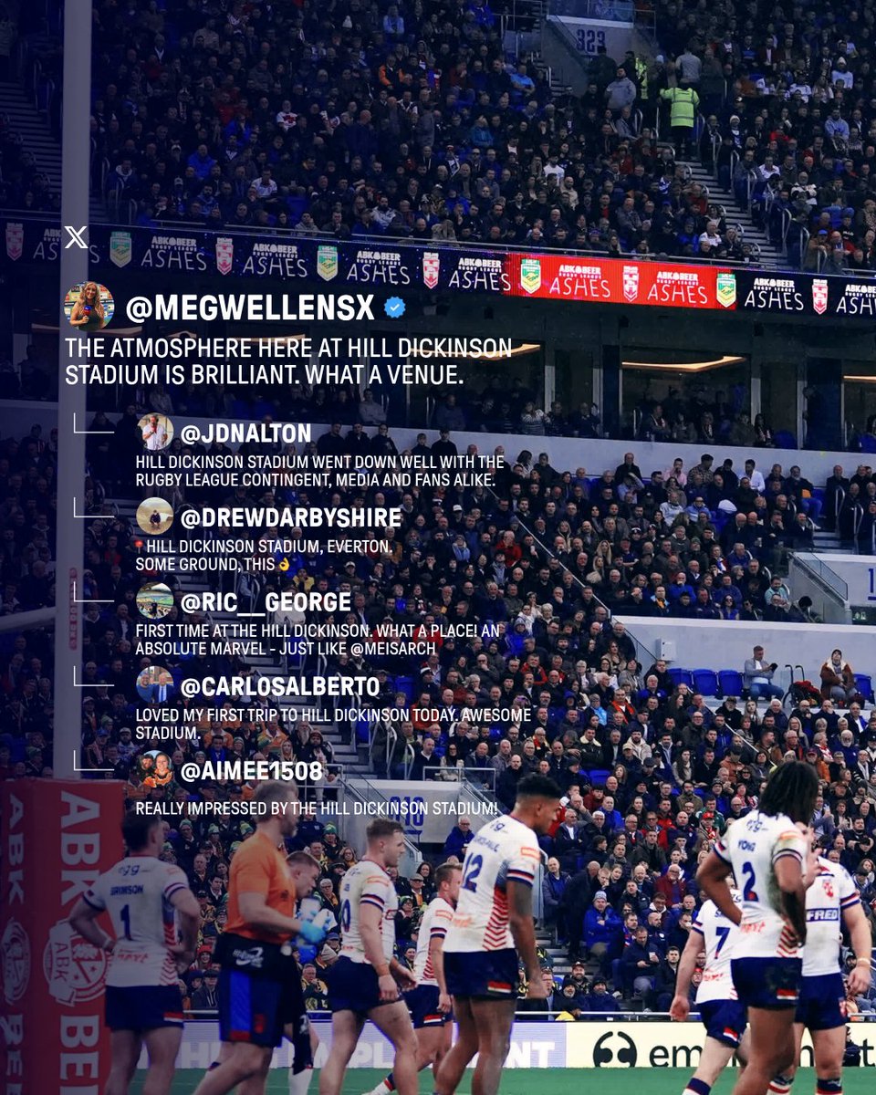What the world is saying about the first Rugby League game held at Hill Dickinson Stadium. 🏉