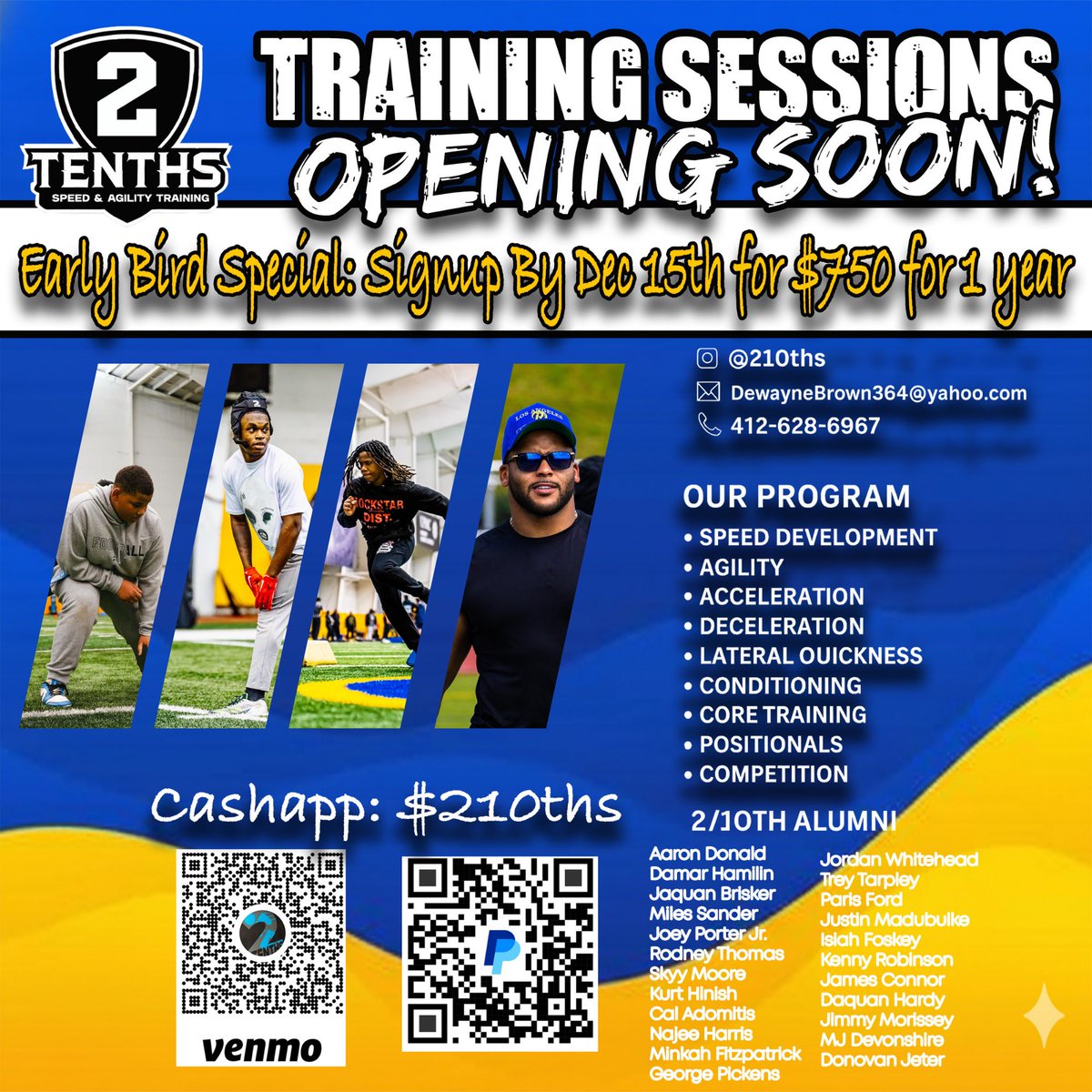 We still doing Early Sign up for Speed &amp; Agility <a href="/7Twice/">Cøåċħ B¥røn’s $0.02</a>. <a href="/BenTenuta/">Ben Tenuta</a>. <a href="/PghRouteGod9/">Marcus johnson</a>.