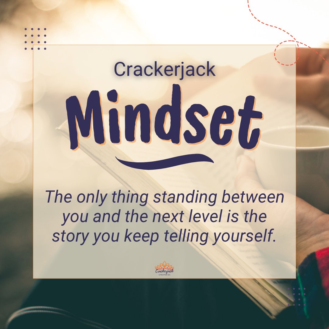 CrackerjackStr's tweet image. Sometimes the biggest rewrite isn’t in your strategy. It’s in your self-talk. 🧠
Change the narrative, change the outcome. #CrackerjackMindset #CrackerjackStrategies ✨