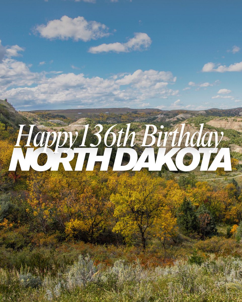 On November 2, 1889, North Dakota became the 39th state. As North Dakota celebrates 136 years, I’m proud to represent its people and call this great state home. Today and every day, we honor North Dakota’s heritage, landscapes, and resilient spirit.