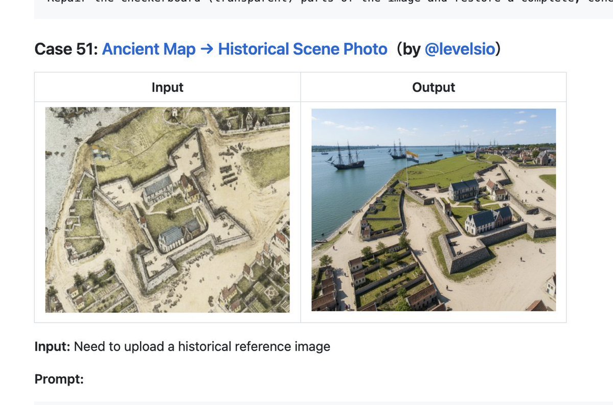 SuguruKun_ai's tweet image. Nano banana使ってる人は変な商材よりもまずはこのサイトから見た方がいい。60個以上の有益ユースケースがプロンプトと一緒に掲載されてる。無料。素晴らしい...👇🧵