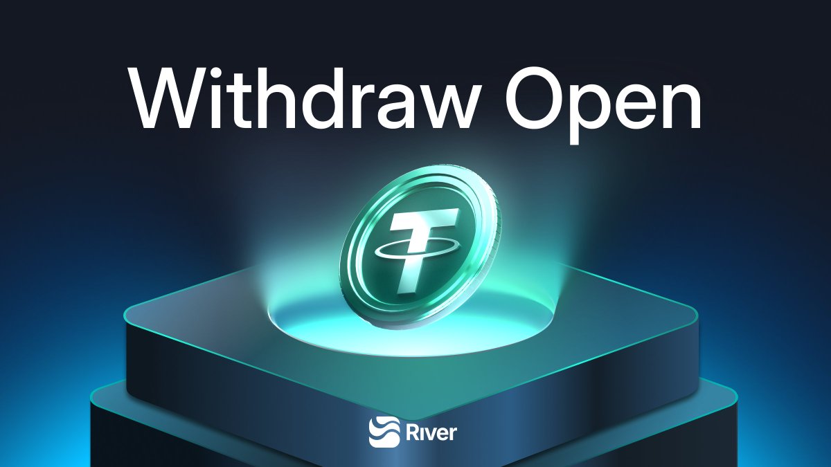 RiverdotInc's tweet image. Withdraw Open — USDT Vault Phase 1

Claim your yield + River Pts.
Total APR hits ~80% at current River Pts price.
x.com/RiverdotInc/st…