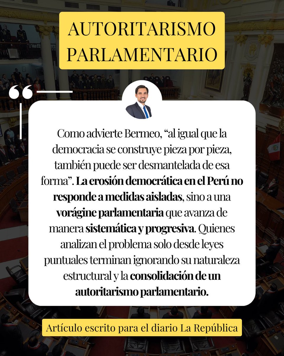 En el Perú se viene configurando una forma inédita de autoritarismo que, como señaló The New York Times, se asemeja a una “dictadura sin dictador”. The Economist también advirtió que la expresidenta se mantenía en el poder porque “no estaba a cargo”, algo que hoy se evidencia con