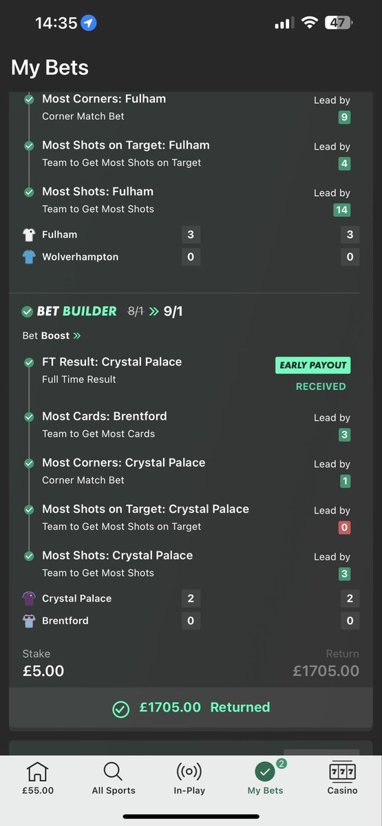 When bet365 review your bet and pay you out in full 🐸 #EPL  #bet365 #betbuilder