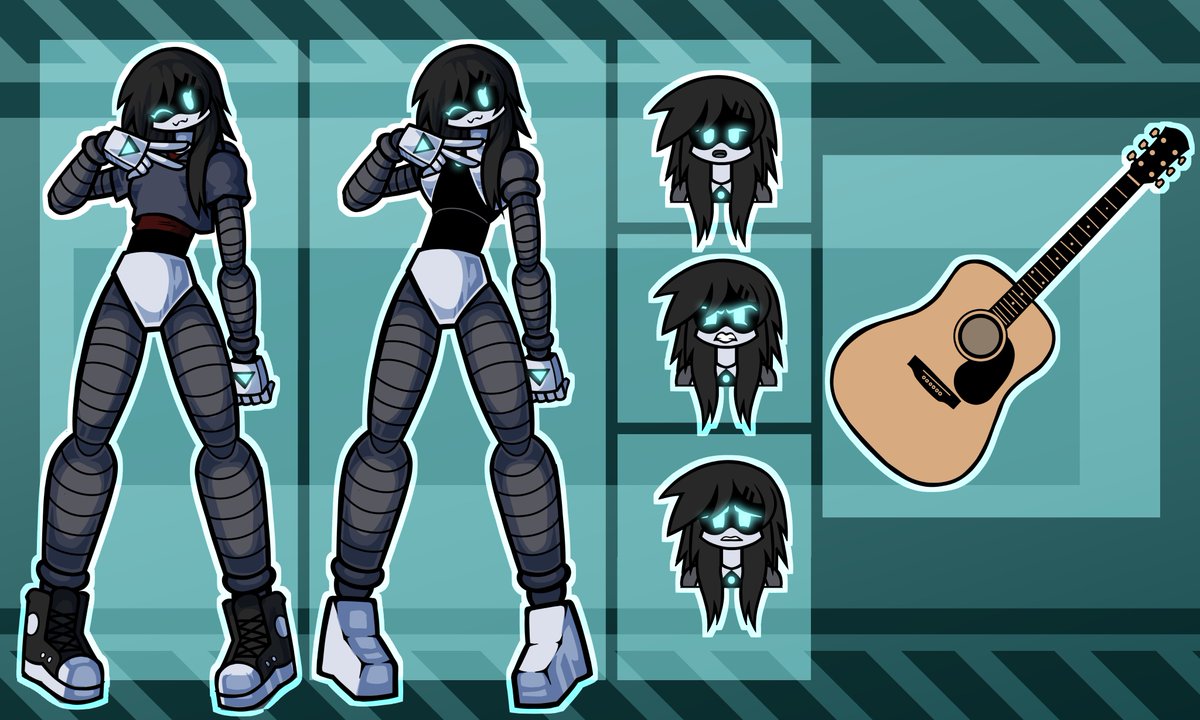 SniperWaffle115's tweet image. And here&apos;s the ref sheet for Evelyn!

Art by @Emzaro02!

#MurderDrones #MurderDronesOCs #MurderDronesOC