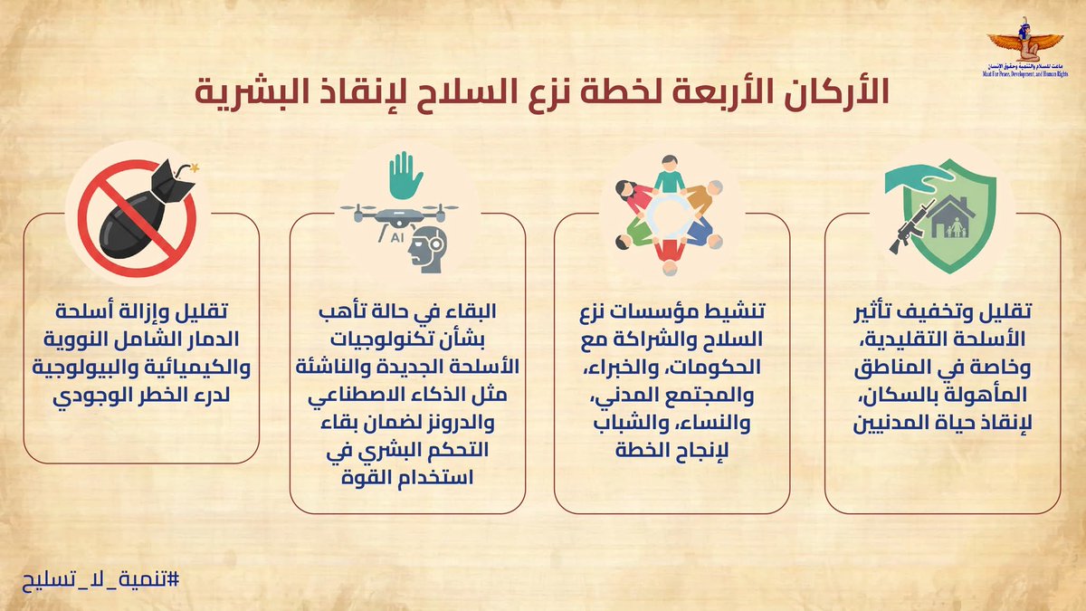 نحن نعيش في أوقات خطيرة، حيث الصراعات المستمرة تتسبب في معاناة بشرية لا توصف. لهذا السبب، أطلق الأمين العام للأمم المتحدة خطته لنزع السلاح في العام 2018 وهي خارطة طريق أساسية ليس فقط لإنهاء الحروب، بل لتمهيد الطريق نحو تحقيق أهداف التنمية المستدامة التي تُعد أساس مستقبلنا.
