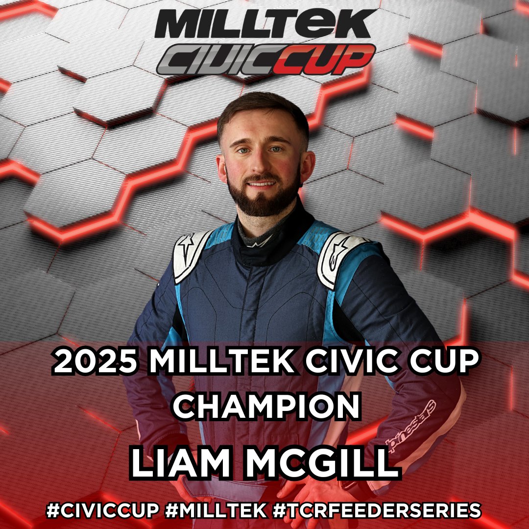 🏆 2025 MILLTEK CIVIC CUP CHAMPION 🏆

💥 Liam McGill is the 2025 Milltek Civic Cup Champion 💥

#CivicCup #Milltek #TCRFeederSeries