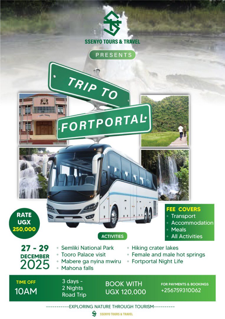 HamzahSsebunya's tweet image. Come this December it will be a memorable trip to FortPortal. This is a lifetime experience to explore. @wekesa_amos 
#TourUganda #FortPortal