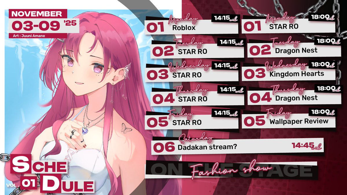 skejul november is uppp!