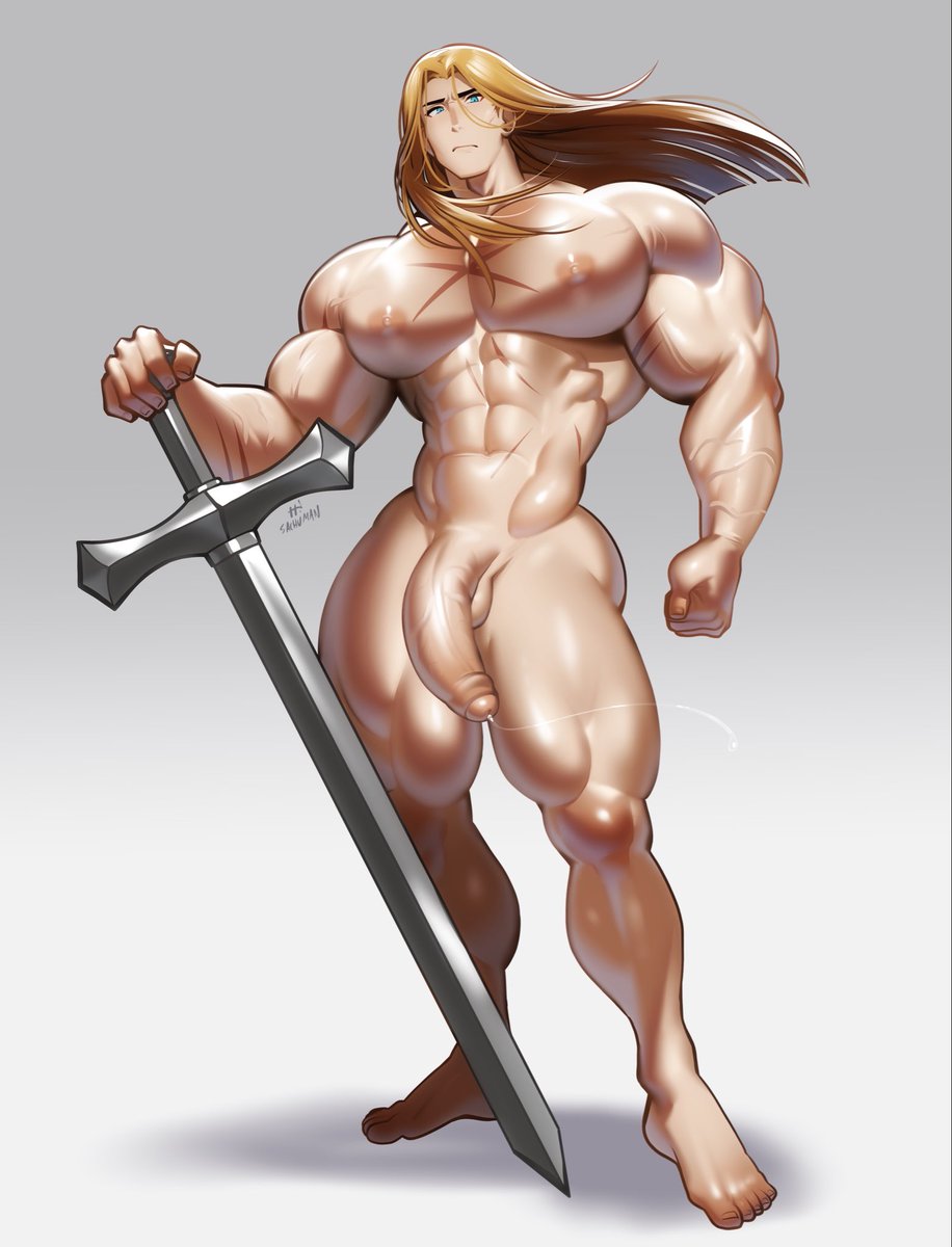 HusarianVT's tweet photo. “At least I can’t complain about revealing clothes, anymore…”

Uncomfortable tight outfits can be a bother, so this knight tends to prefer training in a state of undress.

#SussyKnight
🎨 - @SachumanTD https://t.co/qEEjvN5xqE