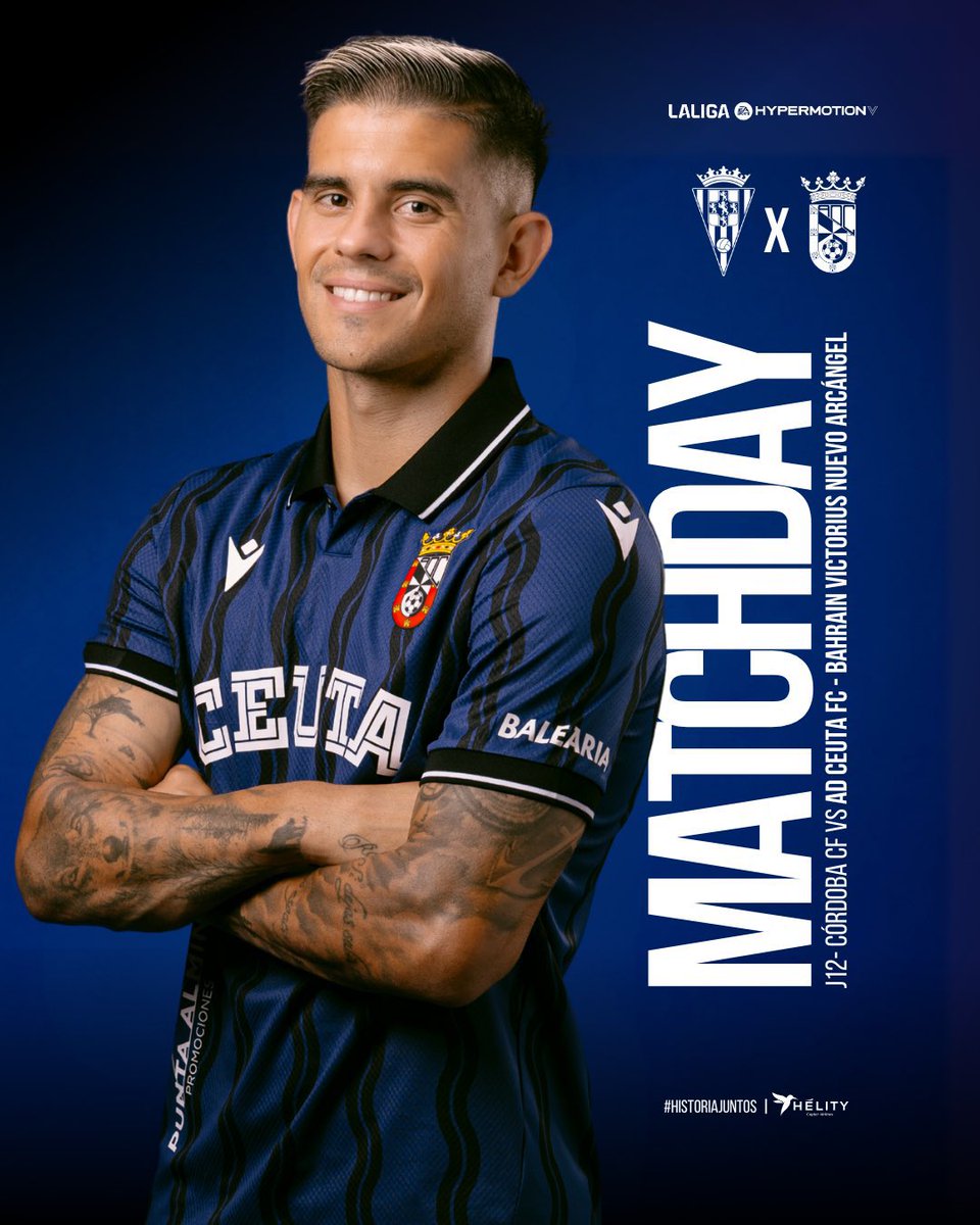 ¡¡ES DÍA DE PARTIDO!!

¿Seguiremos sumando jornadas como invictos <a href="/ADCeuta_FC/">AD CEUTA FC</a> ? 😏🖤🤍

8 VAN YA!

⏰ 16:15 VS <a href="/CordobaCF_ofi/">Córdoba CF</a> 

🏟️ Bahrain Victorious Nuevo Arcángel 

#SomosADCe
#HistoriaJuntos