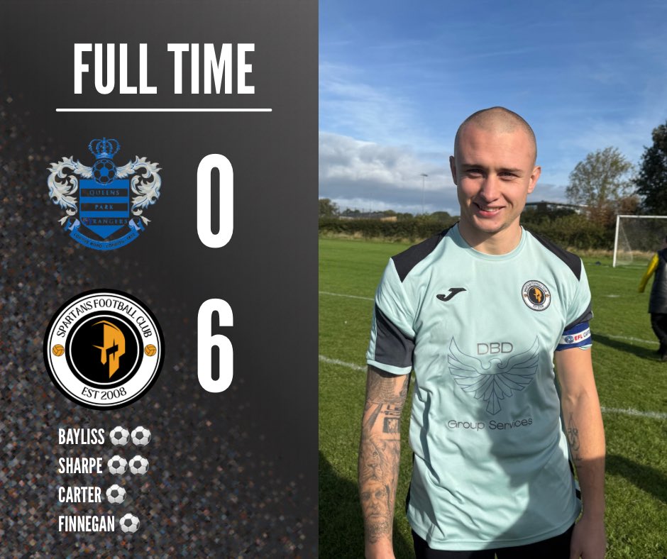 After two weeks without a game the Sparts are back!

Starting November in style with a dominant performance across the board. 

Bayliss ⚽️⚽️
Sharpey ⚽️⚽️
Carter ⚽️
Finnegan ⚽️

#UTS 🖤