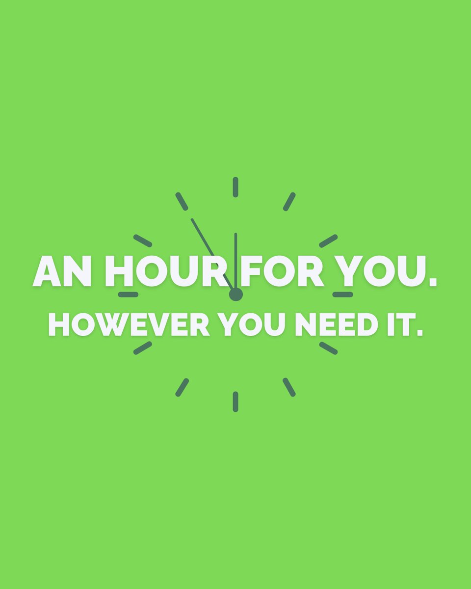 We gained an extra hour this weekend. Use it to rest, recharge, or do something that helps you feel grounded. These small pauses can protect your mental health.

As the days get shorter, be gentle with yourself. If you need support, look for a green bandana. We're here for you.