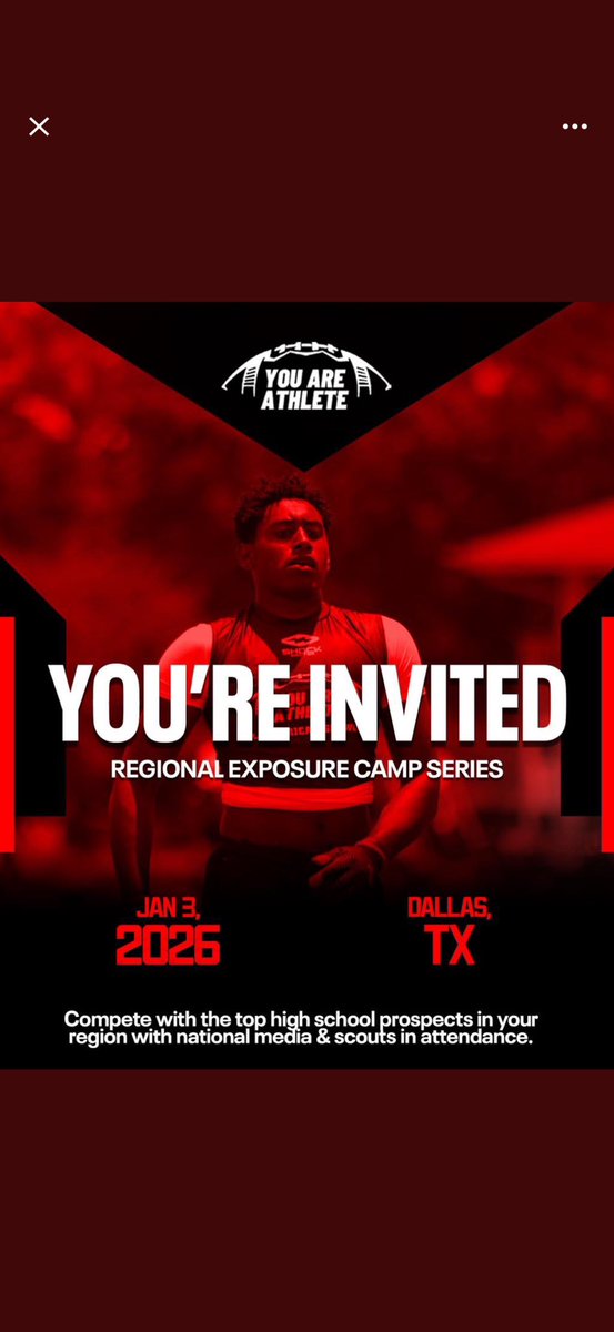 Shout out to “You Are Athlete” on the camp invite! 💪🏾 #Thankful #Grateful