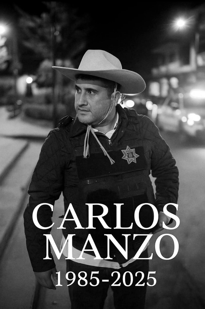 Descanse en paz #CarlosManzo 
Valiente mexicano 🇲🇽
⚫️
