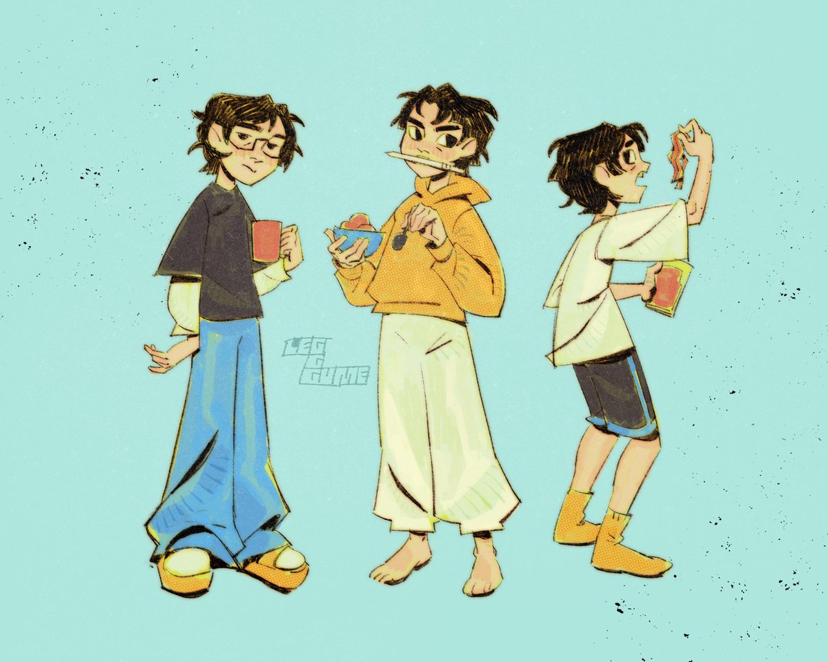 bakedbeanchan's tweet photo. what i wear when i’m bumming around the house #characterdesign https://t.co/2lgSkDsnDp