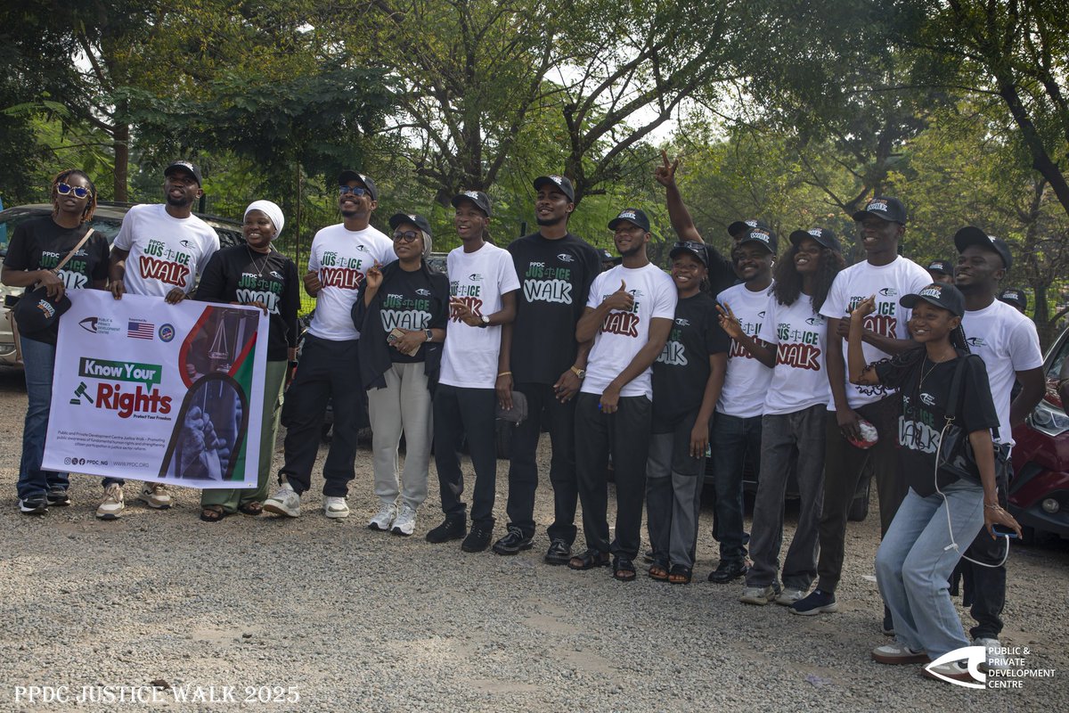 PPDC_ng's tweet photo. We were honoured to have Dr. Jamila Mohammed Dahiru, Former Commissioner of Education, Bauchi State, join us live at the #JusticeWalk! ⚖️
#JusticeWalk #AccessToJustice #PPDC #JusticeForAll https://t.co/xfbv3G9YBk