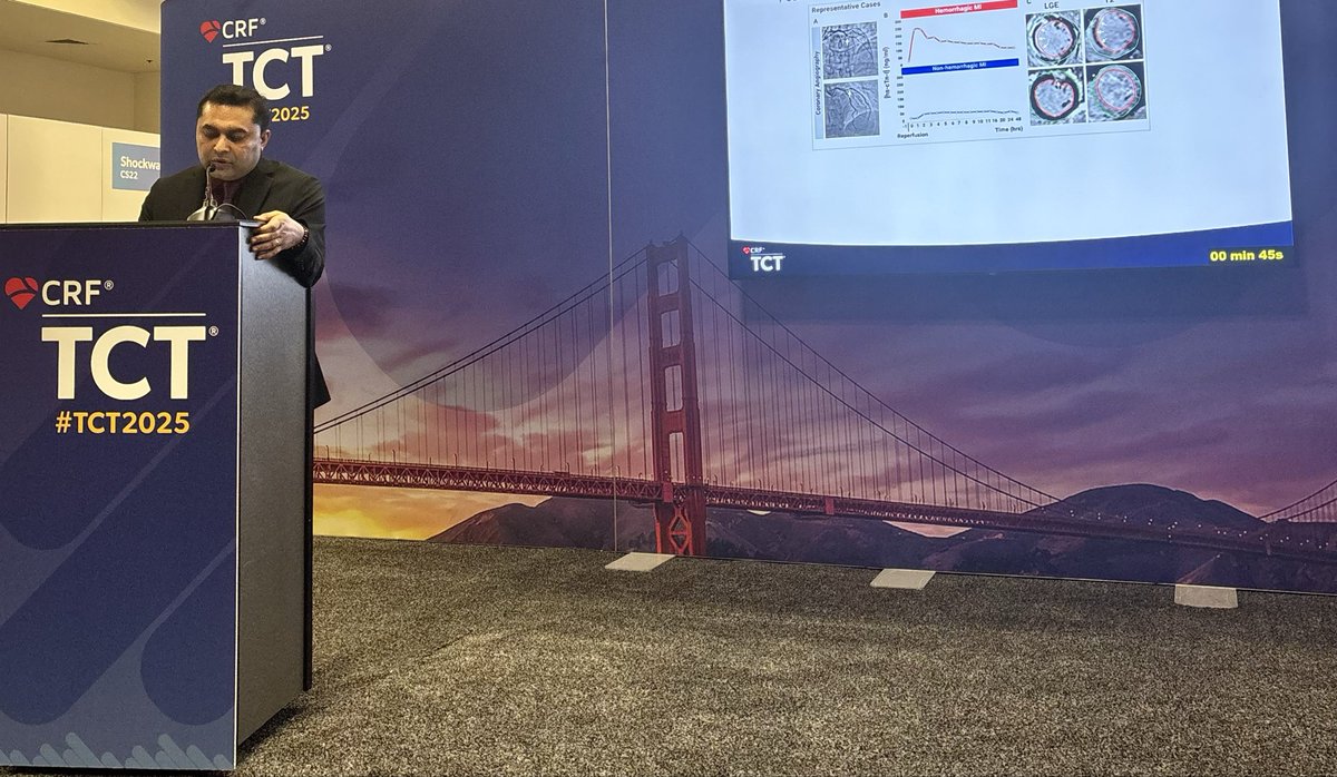 MIRON-TROP trial at #TCT2025 San Francisco

Our research identifies a key driver of in-hospital mortality post-PCI: hemorrhagic myocardial infarction.

We found that post-procedural troponin kinetics can be used to diagnose this critical stage of MI

Thank you @CRFheart &amp; <a href="/TCTMD/">TCTMD</a>