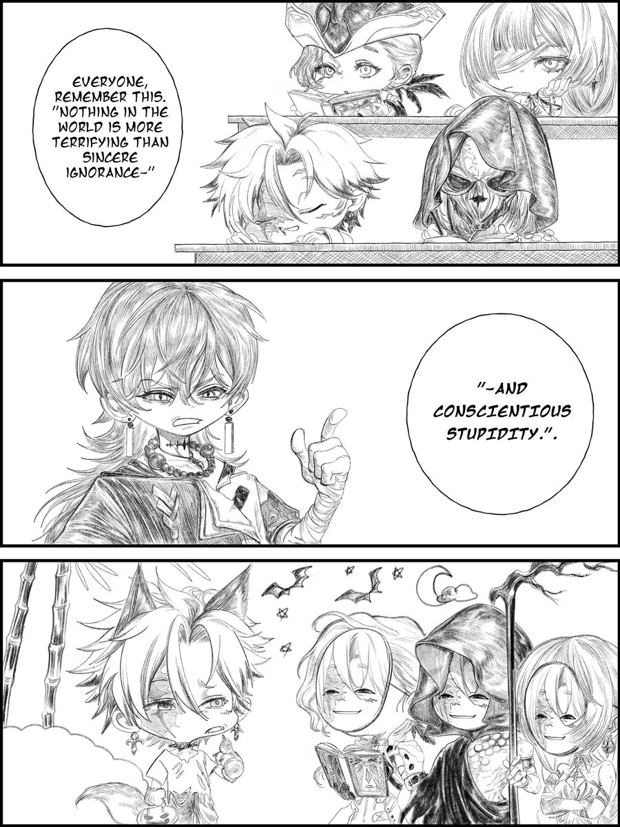 Peek-a-boo 🎃
.
.
#WutheringWaves #WutheringWavesfanart #Fractsidus #manga #meme #jokes #funny #lineart