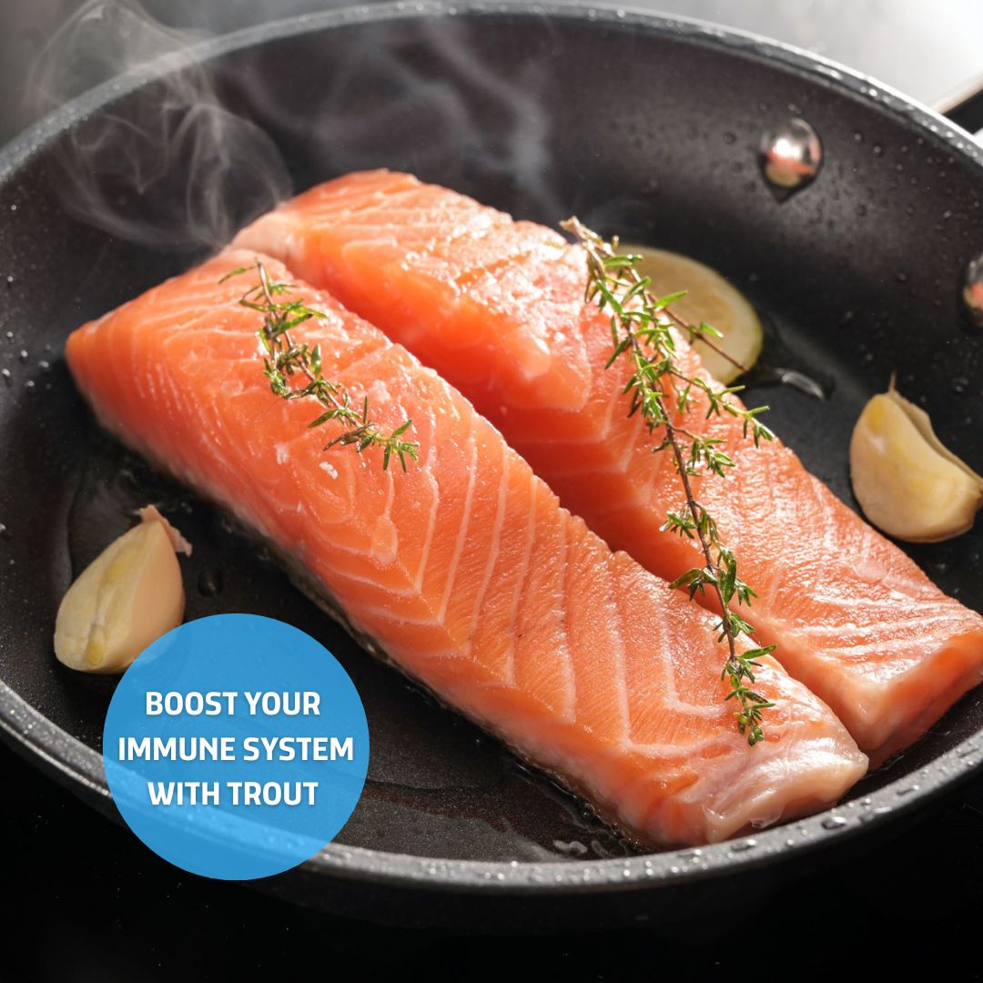 british_trout's tweet image. Ready to supercharge your health this season? Eat #trout! Packed with Omega 3's, selenium, Vit A &amp;amp; D to give your immune system a big boost. Visit our website to learn more about the power of trout for your health. 🐟💪 

britishtrout.co.uk/health/

#immunesystem #nutrition #diet