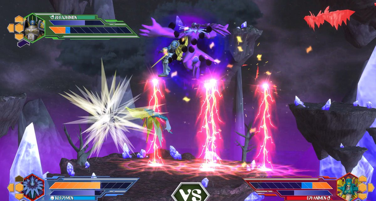 DRA_Remake's tweet image. Lopmon is a coolheaded rookie that corners the enemy with ice before rushing in for damage. She evolves into the powerful boss character Kerpymon, who drags in enemies no matter where they are, striking lightning down at all foes on the map!

#projectdigimon #lopmon #Kerpymon