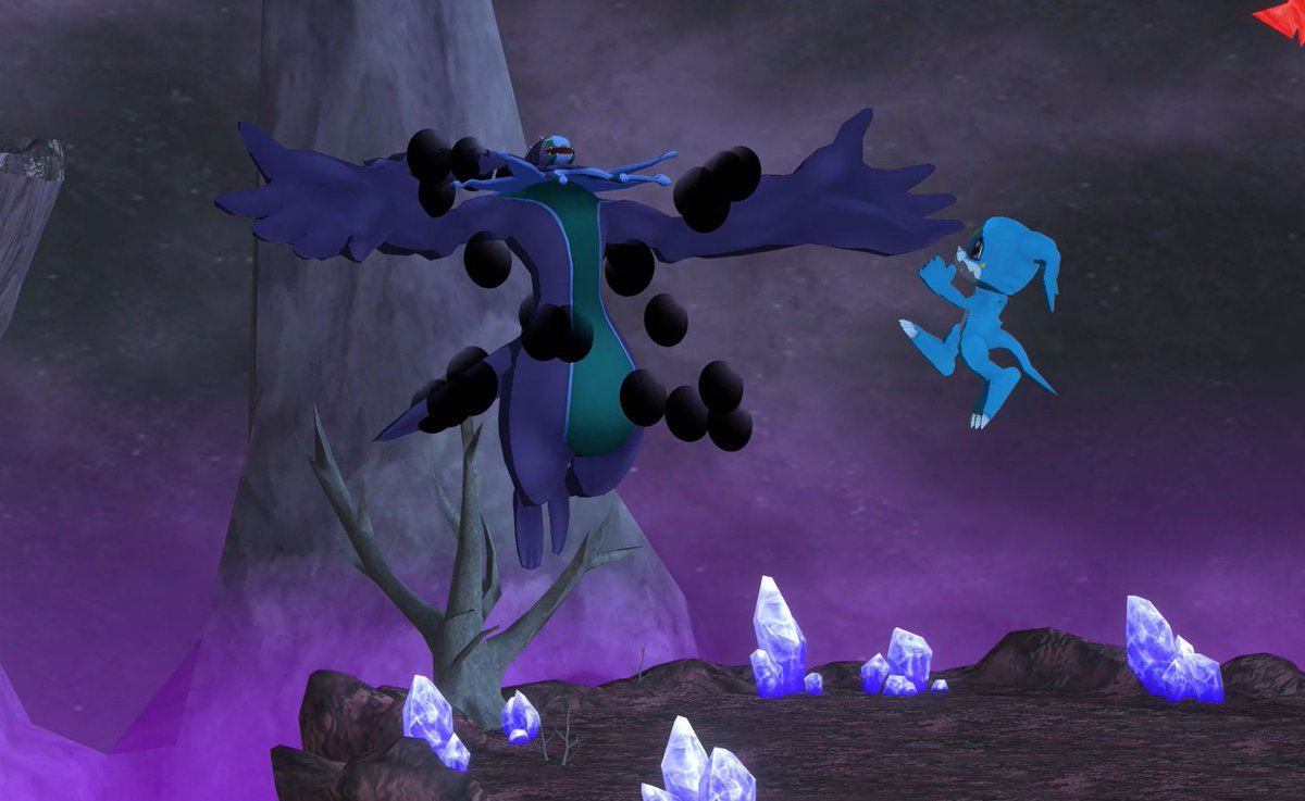 DRA_Remake's tweet image. Lopmon is a coolheaded rookie that corners the enemy with ice before rushing in for damage. She evolves into the powerful boss character Kerpymon, who drags in enemies no matter where they are, striking lightning down at all foes on the map!

#projectdigimon #lopmon #Kerpymon