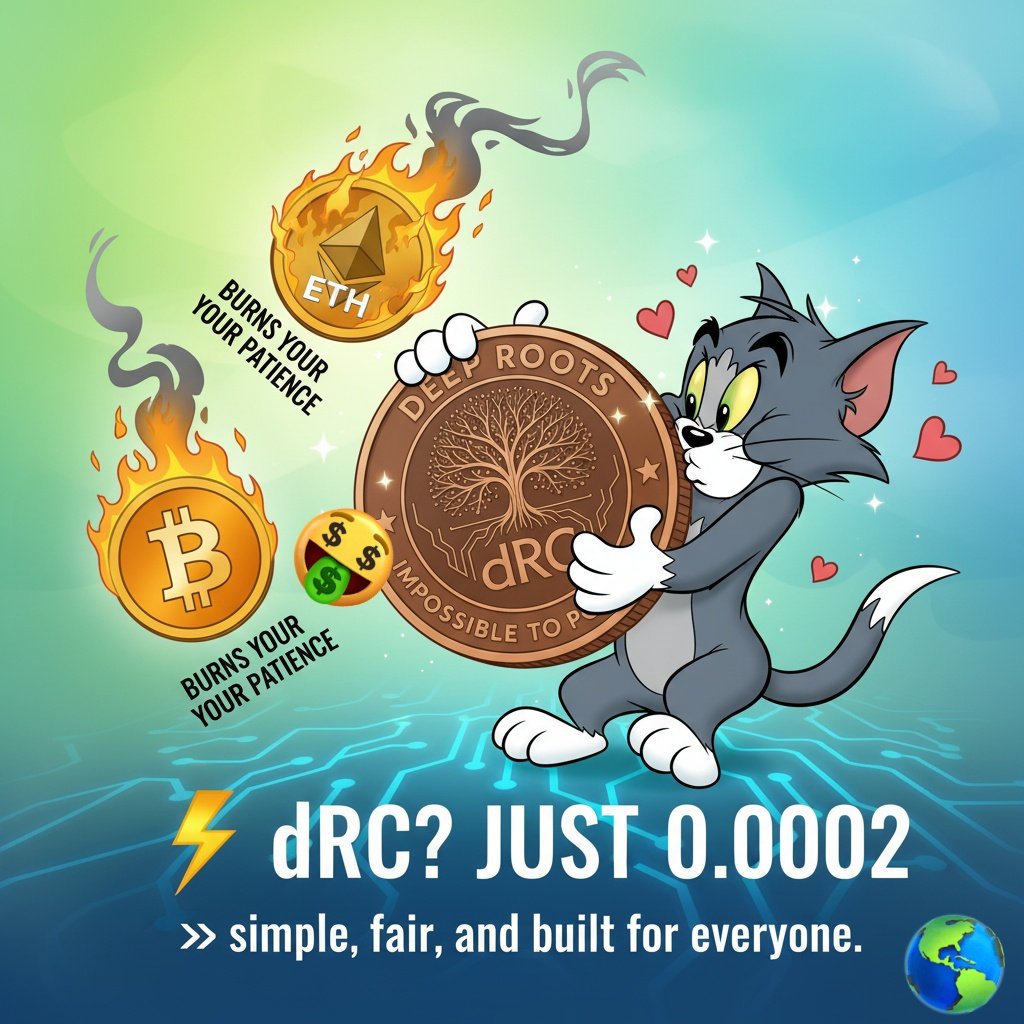 muhammad2k03's tweet image. Escape the gas fee dilemma. @Deeproots_earth champions a decentralized future where efficiency is key. DRC transactions? Just 0.0002. Simple, fair, and accessible – built for global participation, not patience-testing. #Deeproots #EfficientCrypto #Blockchain
#Web3 #GameFi #Crypto