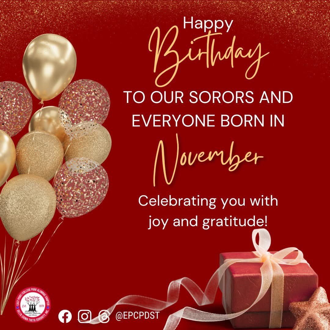 November birthday blessings coming through! 🍁 Wishing you a year filled with gratitude, grace, and glorious achievements. Your moment is here! 🎉

#EPCP
#SRDST
#DST1913