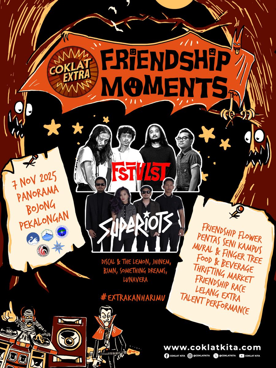 Pekalongan udah siap sing along?

Momen yang lo tunggu udah di depan mata nih!

Coklat Extra Friendship Moments akhirnya nyamperin Coklat Friends Pekalongan 😎 Kali ini @fstvlst dan @superiots_officialyang bakal bikin lo lupain bentar jadwal bimbingan skripsi! 😆

Ngga abis di