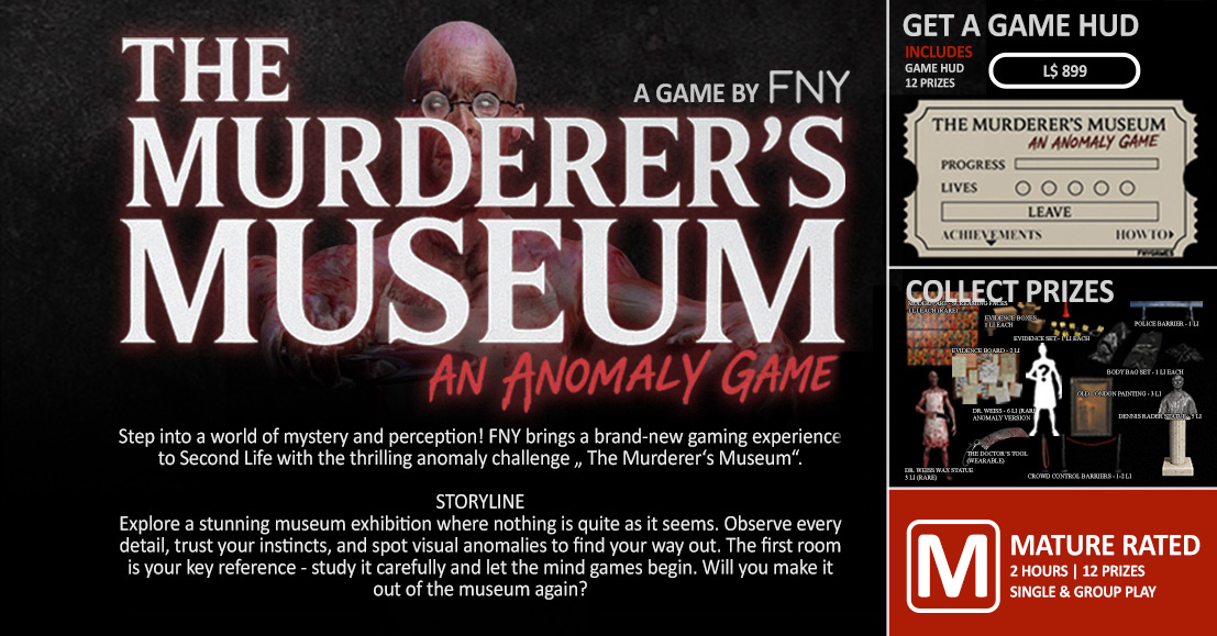 Can You Escape The Murderer’s Museum? A Game by FNY Designs seraphimsl.com/2025/11/02/can…
#seraphim #seraphimsl #secondlife #virtualreality #SL