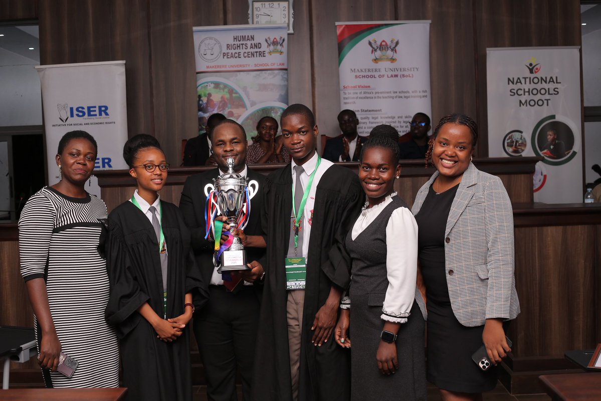 Photo moment with the winners of the competition, Gayaza High School <a href="/GayazaHighSch/">Gayaza High School</a> and the first runners up, Mengo Senior School <a href="/Mengo_School/">Mengo Senior School</a>! Congratulations to all the participants🥳🥳!!