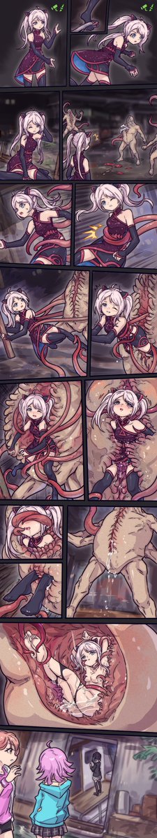 ssxxxs4's tweet photo. Backroom⑥  “The Guild of Many” vore Lanzhu and Setsuna(Skin-Stealer) https://t.co/a9VPIvpn8K
