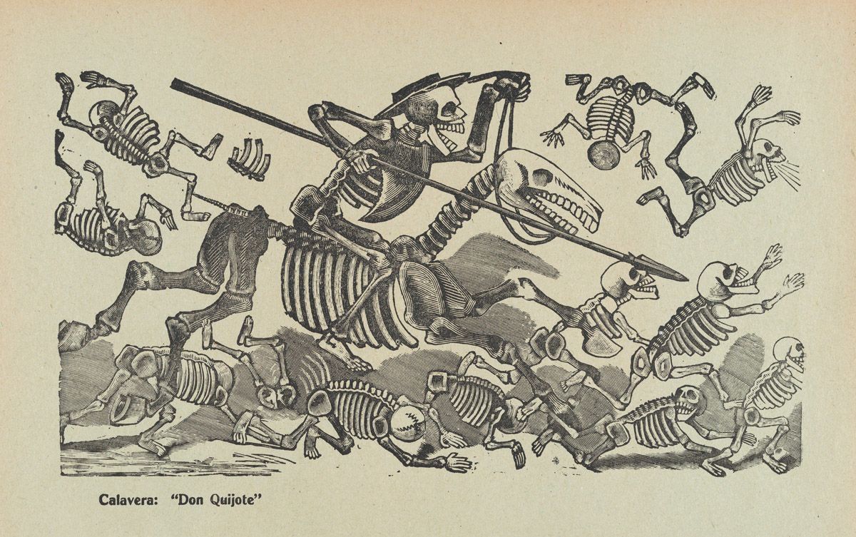 PublicDomainRev's tweet image. Today Mexico celebrates the #DayOfTheDead. Skeletal imagery features heavily, influenced in no small part by the work of José Guadalupe Posada, known for his satirical and politically acute broadside prints called "calaveras" (skulls) — publicdomainreview.org/collection/the… #diademuertos