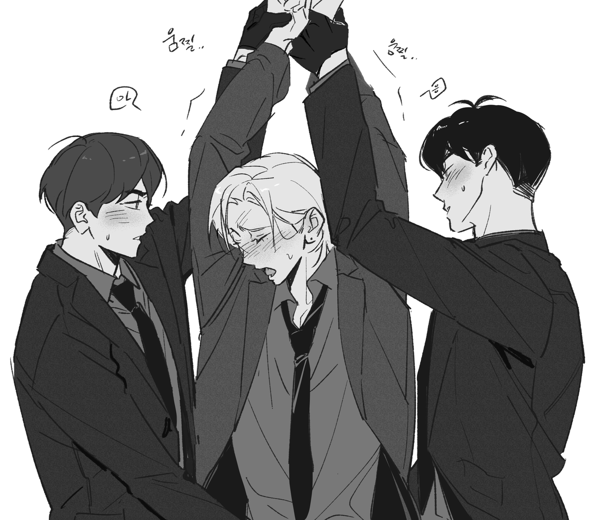 GM_HHG's tweet photo. 보스괴롭히기 💙💜🖤 https://t.co/2gXqEmBLxa