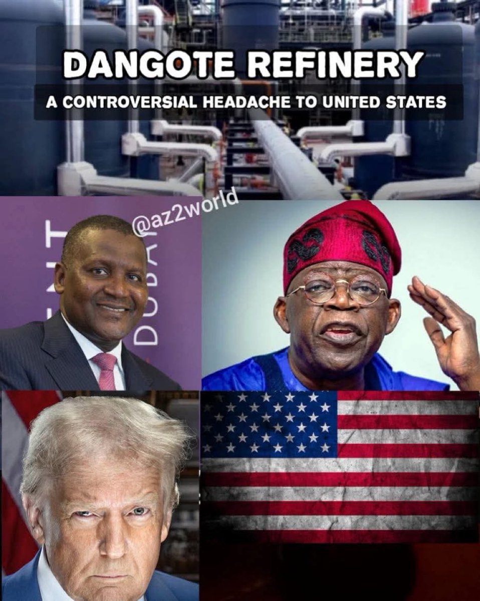cestJeremiah's tweet image. Pour comprendre les menaces d’intervention américaines au Nigeria, il faut rappeler le vieux scénario :
l’Afrique extrait,
l’Occident raffine,
et l’Afrique rachète trois fois plus cher, avec gratitude.

Puis Dangote a surgit avec sa raffinerie de 650 000 barils/jour : un plot…